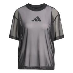 adidas Soft Lux Mesh T-Shirt T-Shirt Damen Black