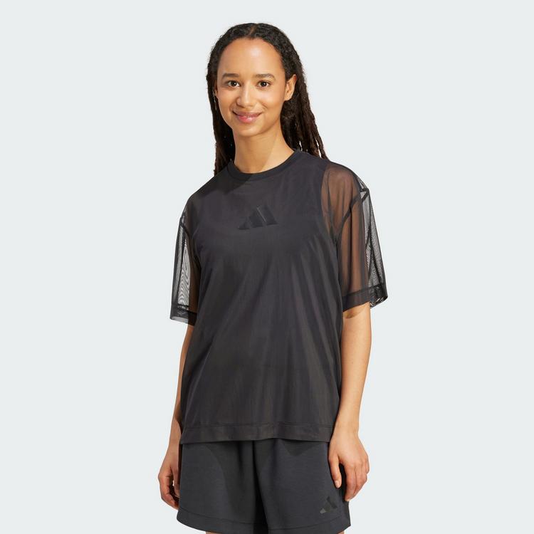 adidas adidas Soft Lux Mesh T-Shirt T-Shirt Damen - Black - 0 | SportScheck