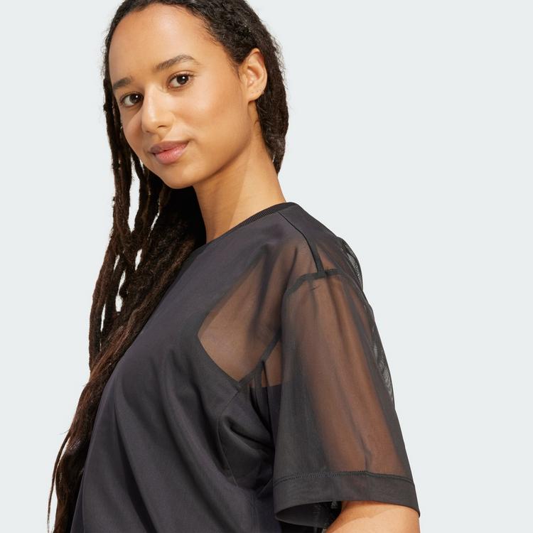 adidas adidas Soft Lux Mesh T-Shirt T-Shirt Damen - Black - 0 | SportScheck