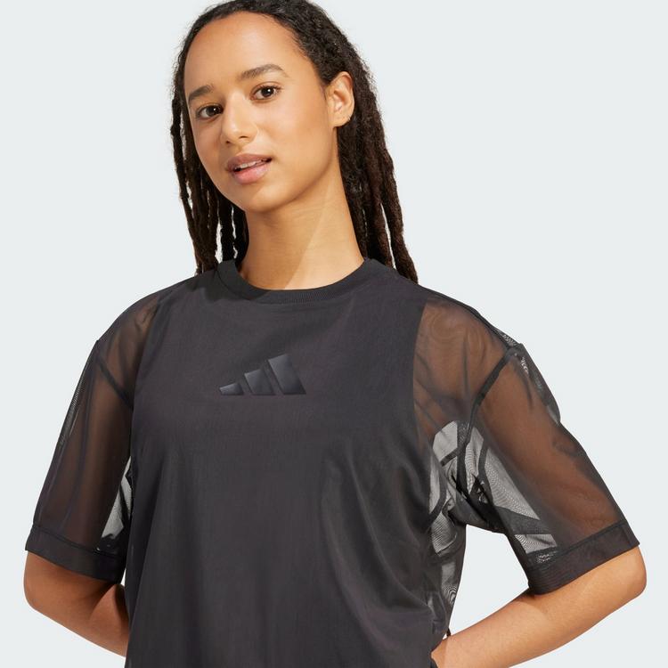 adidas adidas Soft Lux Mesh T-Shirt T-Shirt Damen - Black - 1 | SportScheck