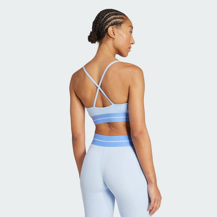 adidas adidas Hyperglam Rib Sport-BH BH Damen - Glow Blue / Blue Fusion - 1 | SportScheck