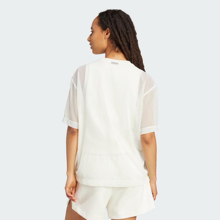 adidas adidas Soft Lux Mesh T-Shirt T-Shirt Damen - Off White - 1 | SportScheck
