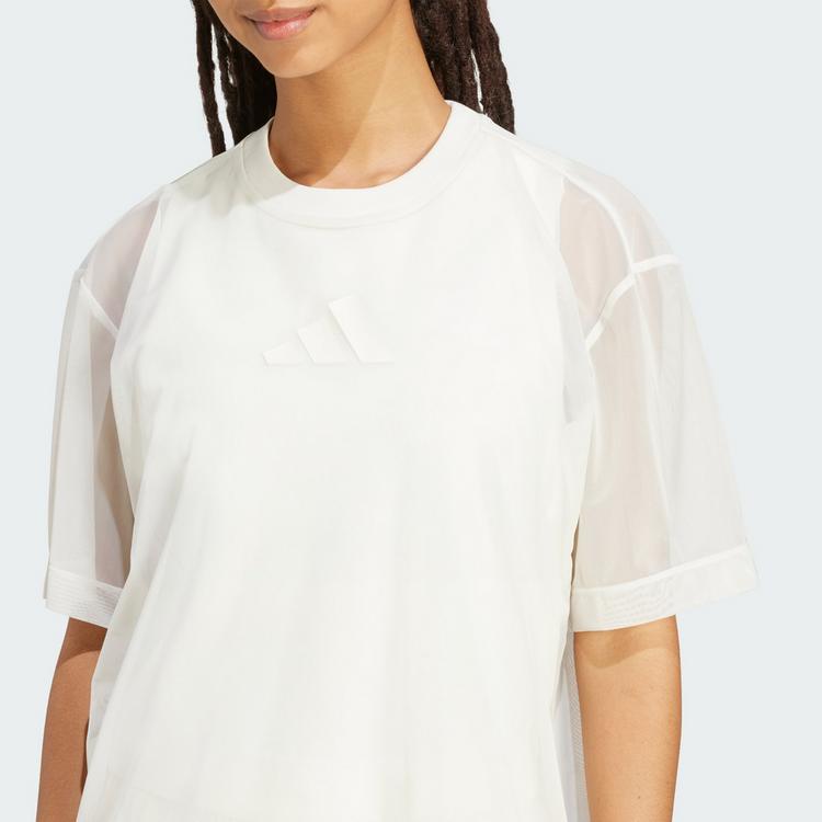 adidas adidas Soft Lux Mesh T-Shirt T-Shirt Damen - Off White - 0 | SportScheck