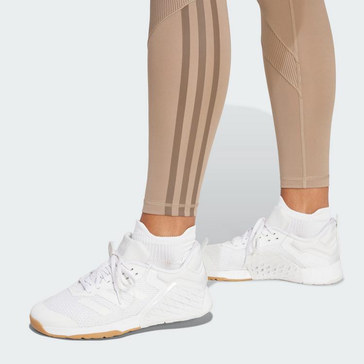 adidas adidas Hyperglam Rib 1/1 Leggings Leggings Damen - Chalky Brown / Earth Strata - 0 | SportScheck