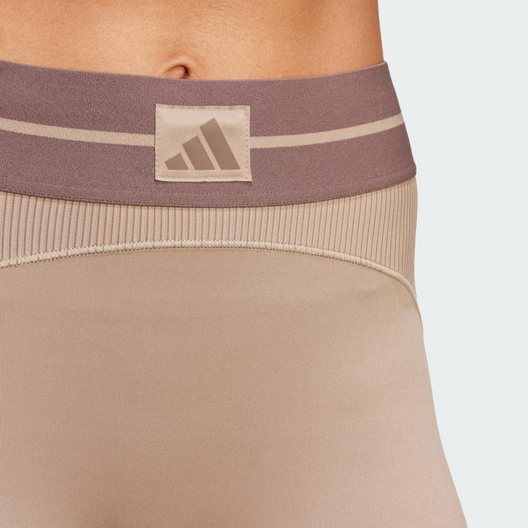 adidas adidas Hyperglam Rib 1/1 Leggings Leggings Damen - Chalky Brown / Earth Strata - 1 | SportScheck