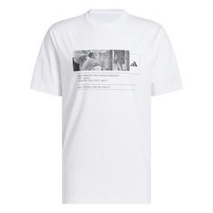 adidas adidas Basketball Graphic T-Shirt Basketball Shirt Herren White