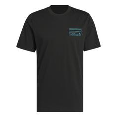 adidas adidas Basketball Graphic T-Shirt Basketball Shirt Herren Black / Lucid Cyan