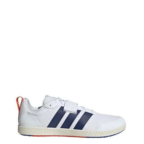 Rückansicht von adidas Die Total Weightlifting Schuhe Fitnessschuhe Cloud White / Dark Blue / Royal Blue