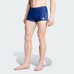 Rückansicht von adidas Colorblock Boxer-Badehose Badeshorts Herren Dark Blue
