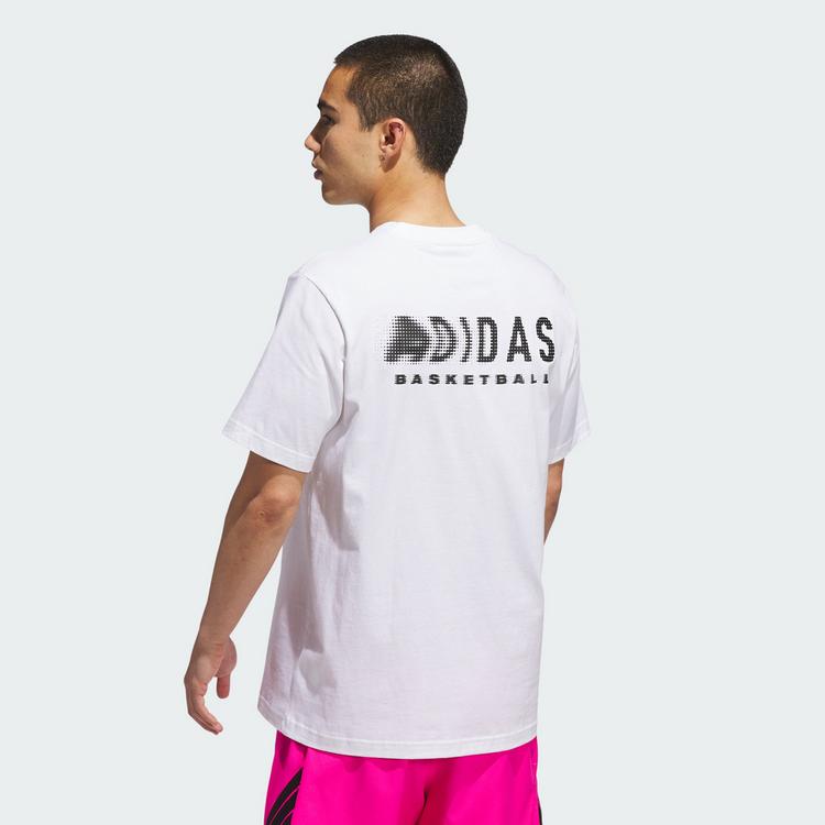adidas adidas adidas Basketball Grafik T-Shirt Basketball Shirt Herren - White / Black - 1 | SportScheck