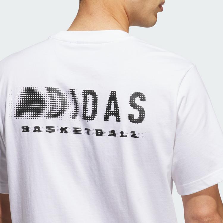 adidas adidas adidas Basketball Grafik T-Shirt Basketball Shirt Herren - White / Black - 1 | SportScheck