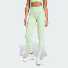 Rückansicht von adidas Hyperglam Rib 1/1 Leggings Leggings Damen Semi Green Spark / Lime Burst