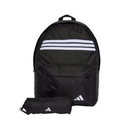 adidas Rucksack Classic 3-Streifen Horizontal Daypack Black / White / White