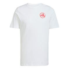 adidas Football Sticker Graphic T-Shirt Funktionsshirt Herren White