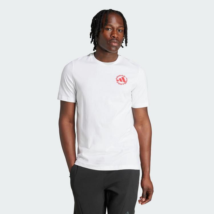 adidas adidas Football Sticker Graphic T-Shirt Funktionsshirt Herren - White - 0 | SportScheck