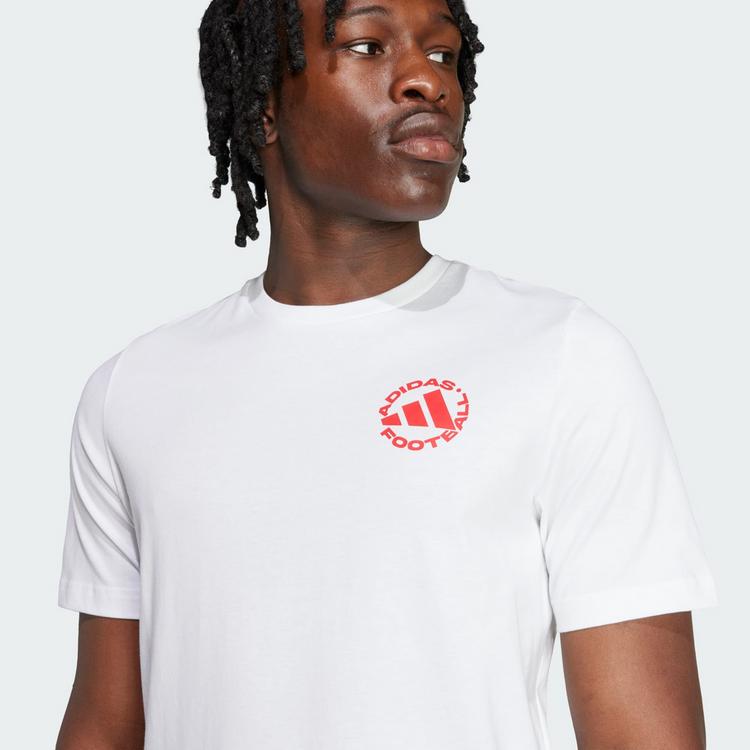 adidas adidas Football Sticker Graphic T-Shirt Funktionsshirt Herren - White - 0 | SportScheck