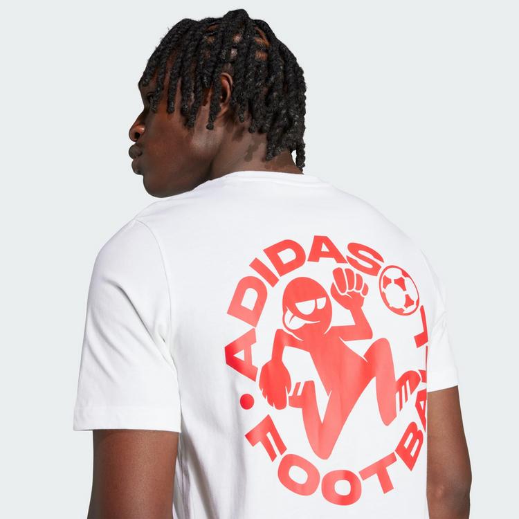 adidas adidas Football Sticker Graphic T-Shirt Funktionsshirt Herren - White - 1 | SportScheck