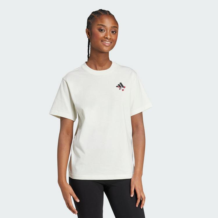adidas adidas Tiro Floral Graphic T-Shirt T-Shirt Damen - Off White - 0 | SportScheck