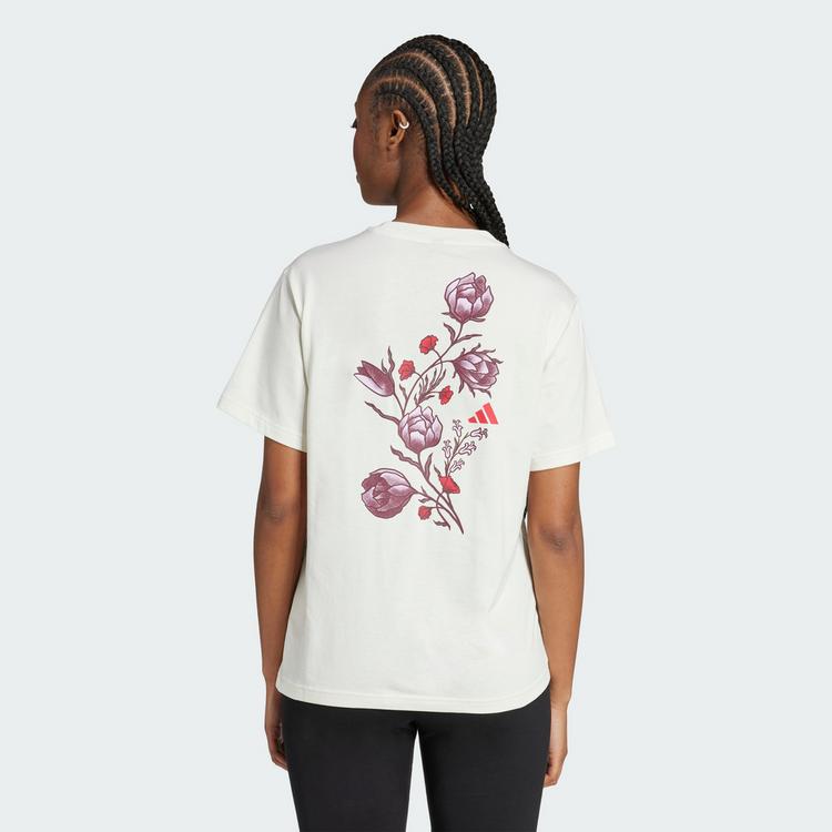 adidas adidas Tiro Floral Graphic T-Shirt T-Shirt Damen - Off White - 1 | SportScheck