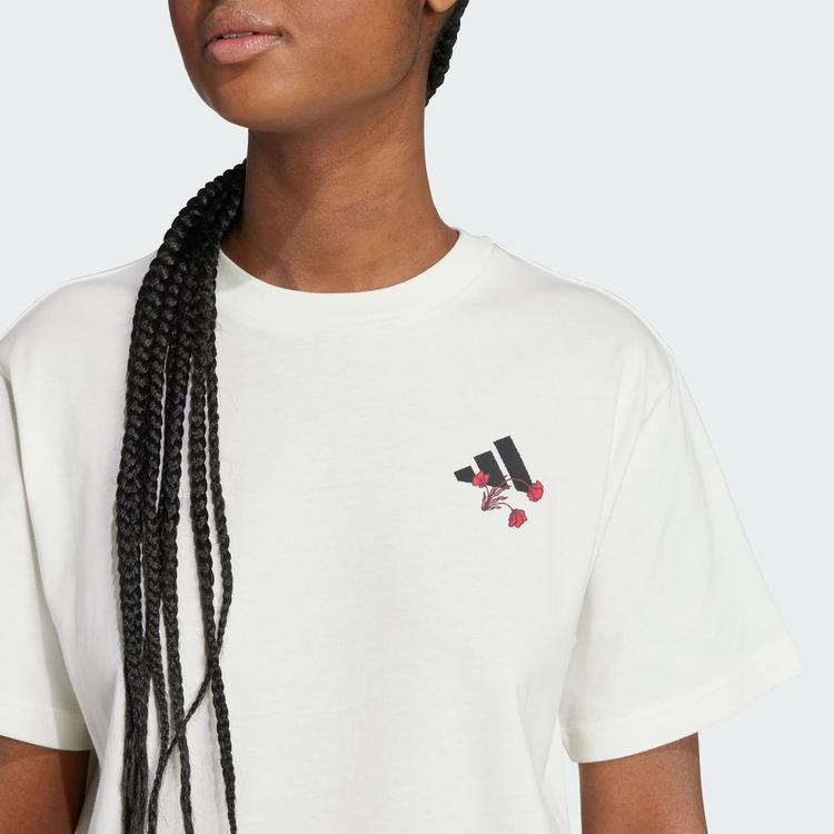 adidas adidas Tiro Floral Graphic T-Shirt T-Shirt Damen - Off White - 0 | SportScheck