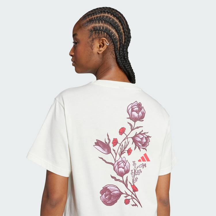 adidas adidas Tiro Floral Graphic T-Shirt T-Shirt Damen - Off White - 1 | SportScheck