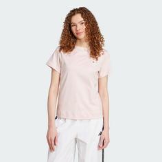 Rückansicht von adidas T-Shirt mit Katzen-Grafik T-Shirt Damen Sandy Pink