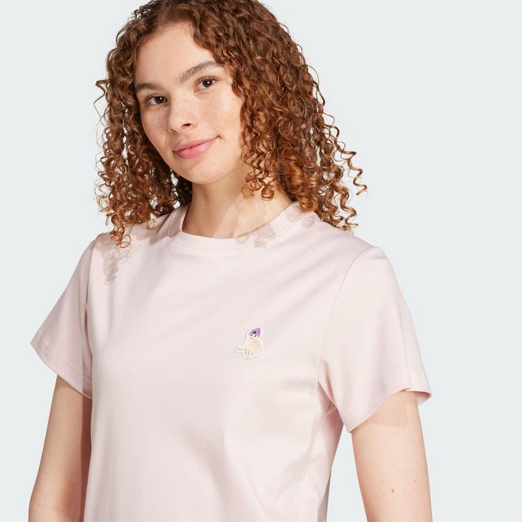 adidas adidas Cat Patch Grafik T-Shirt T-Shirt Damen - Sandy Pink - 1 | SportScheck
