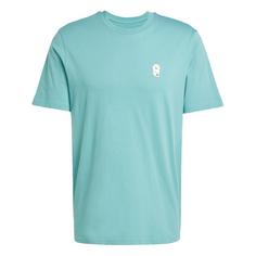 adidas Dog Sock Patch Graphic T-Shirt T-Shirt Herren Preloved Teal