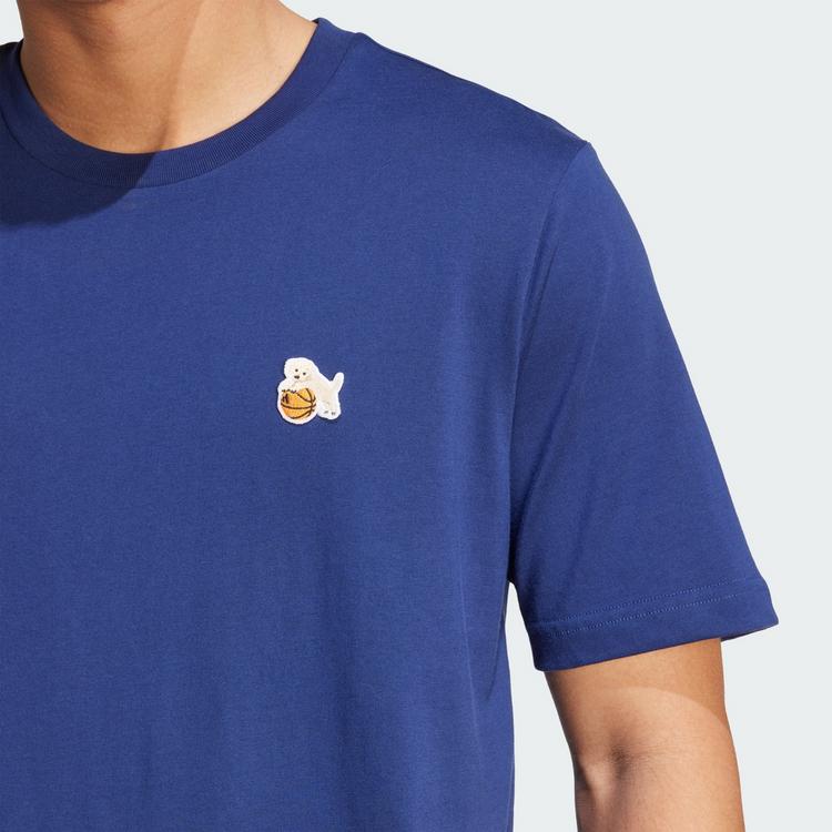 adidas adidas T-Shirt mit Hund und Hoop Motiv T-Shirt Herren - Dark Blue - 0 | SportScheck