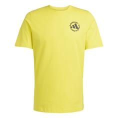 adidas Football Sticker Graphic T-Shirt Funktionsshirt Herren Yellow