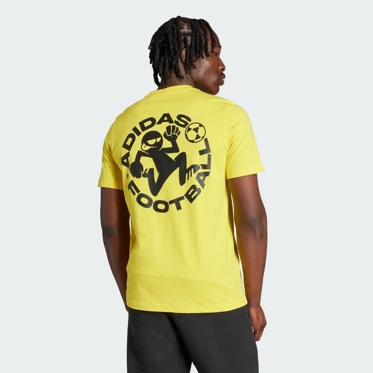 adidas adidas Football Sticker Graphic T-Shirt Funktionsshirt Herren - Yellow - 1 | SportScheck