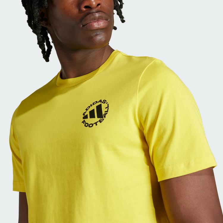 adidas adidas Football Sticker Graphic T-Shirt Funktionsshirt Herren - Yellow - 1 | SportScheck
