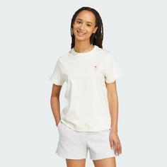 Rückansicht von adidas T-Shirt mit Katzen-Grafik T-Shirt Damen Off White