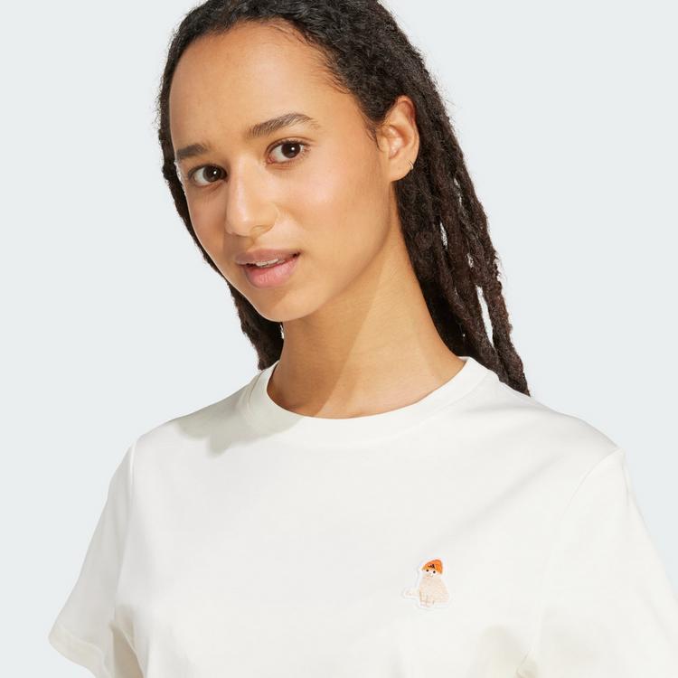 adidas adidas Cat Patch Grafik T-Shirt T-Shirt Damen - Off White - 1 | SportScheck