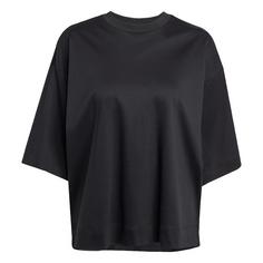 adidas Soft Lux Lockeres T-Shirt T-Shirt Damen Black