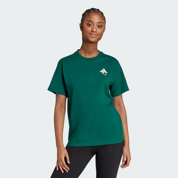 adidas adidas Tiro Floral Graphic T-Shirt T-Shirt Damen - Collegiate Green - 0 | SportScheck