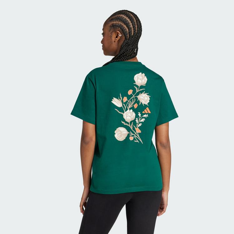 adidas adidas Tiro Floral Graphic T-Shirt T-Shirt Damen - Collegiate Green - 1 | SportScheck