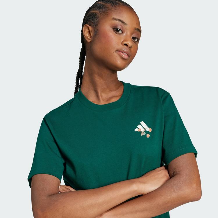 adidas adidas Tiro Floral Graphic T-Shirt T-Shirt Damen - Collegiate Green - 0 | SportScheck