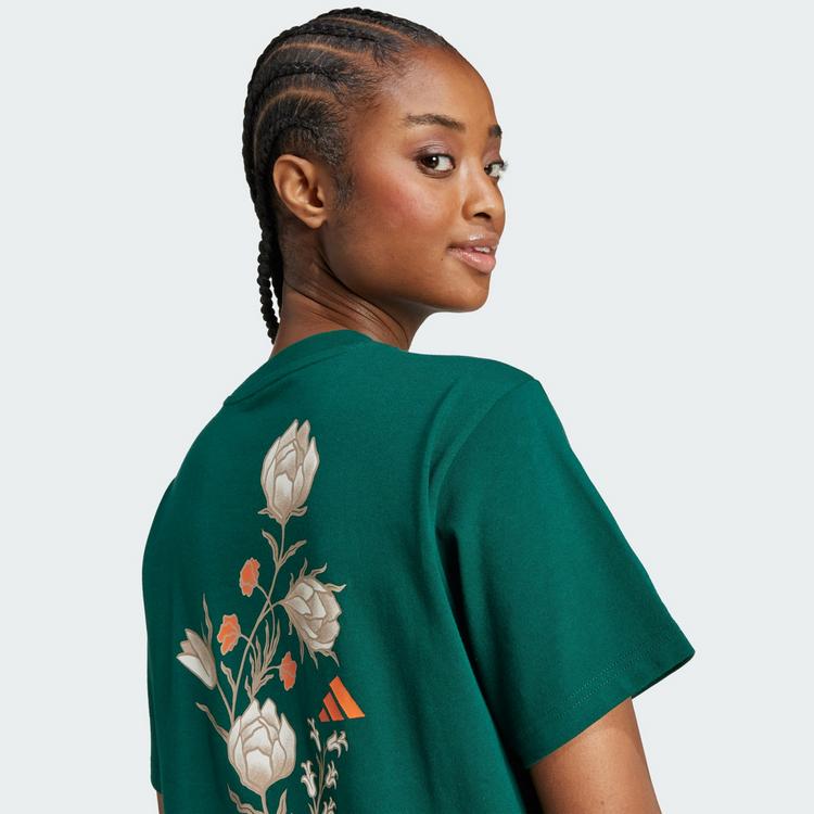 adidas adidas Tiro Floral Graphic T-Shirt T-Shirt Damen - Collegiate Green - 1 | SportScheck