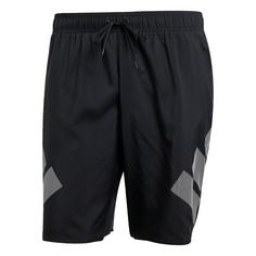 adidas Big Bars Shorts, 8 Zoll Badeshorts Herren Black / White