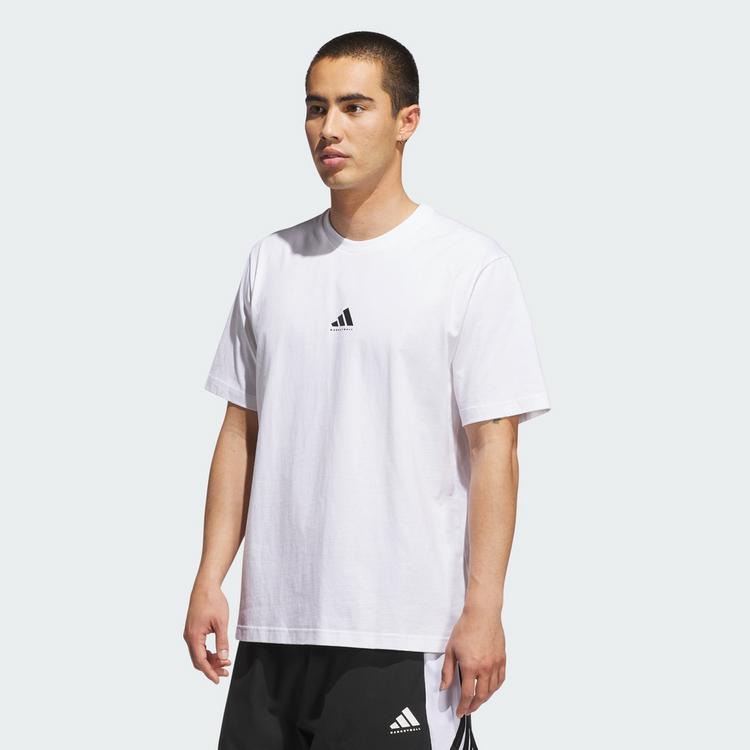 adidas adidas adidas Basketball Graphic T-Shirt Basketball Shirt Herren - White / Black - 0 | SportScheck
