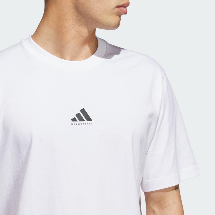 adidas adidas adidas Basketball Graphic T-Shirt Basketball Shirt Herren - White / Black - 0 | SportScheck