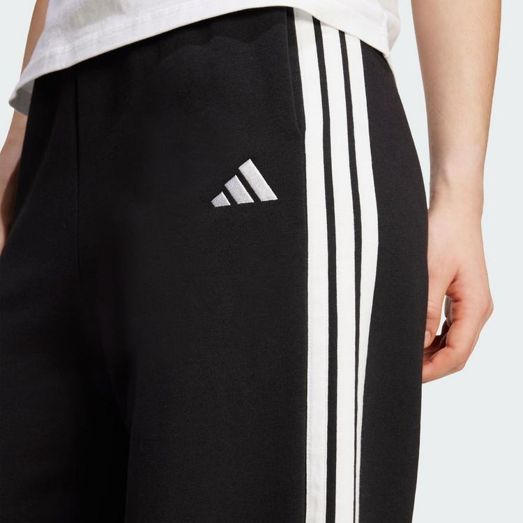 adidas adidas adidas 3-Streifen Wide Fleecehose Trainingshose Damen - Black - 1 | SportScheck