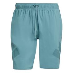 adidas Big Bars Shorts, 8 Zoll Badeshorts Herren Preloved Teal / Aurora Ivy