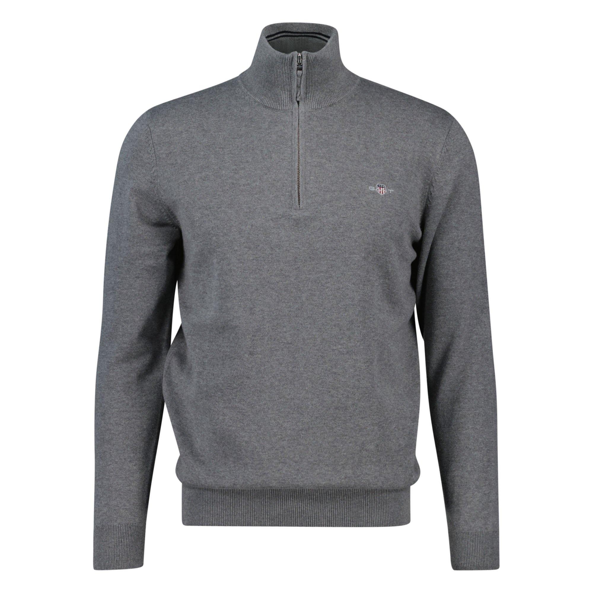 GANT Strickpullover Strickpullover Herren - Grau Melange