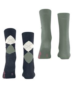 Rückansicht von Burlington Freizeitsocken Damen navy mel. (6127)