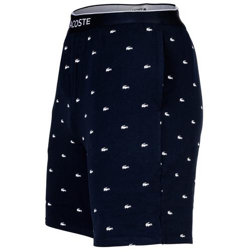 Rückansicht von Lacoste Shorts Sweatshorts Herren Blau