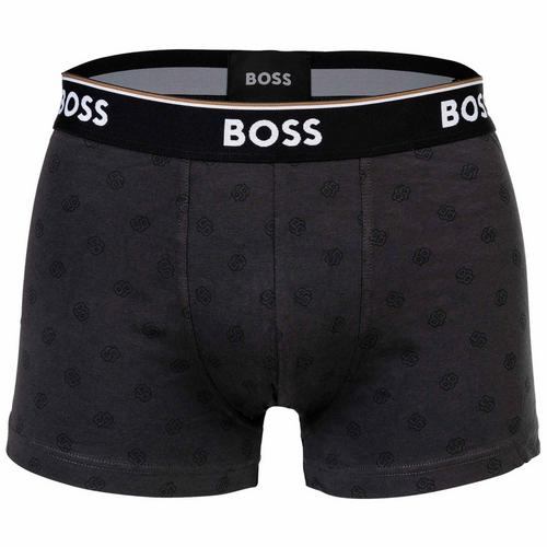 Rückansicht von Boss Boxershort Hipster Herren Schwarz/Grau