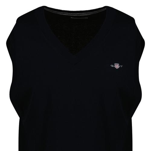 Rückansicht von GANT Strickpullover Strickpullover Herren Blau