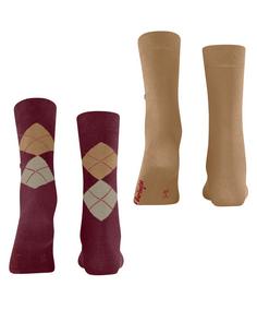 Rückansicht von Burlington Freizeitsocken Damen wine (8010)